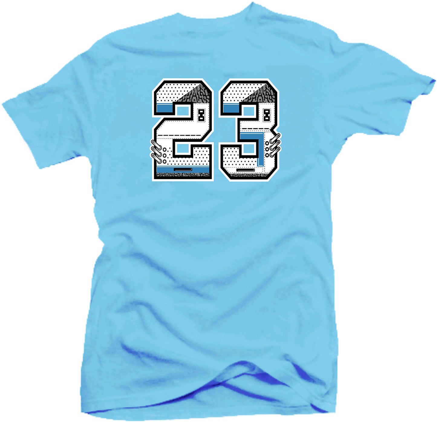 SNELOS Jordan 3 UNC Cement Sneaker Shirt (Blue XX-Large)